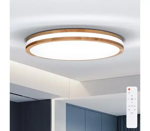 Svietidlá BRILAGI-LED Stmievateľné svietidlo MOLINA LED/72W/230V 3000-6500K dub pr. 78 cm+DO WO800-OEM9-80