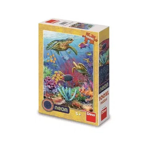 Od 100 dielikov Dino Toys Puzzle Podmorský svet 100 XL neon Dino