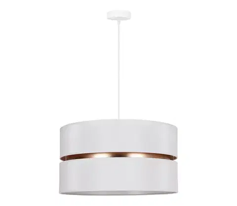 Svietidlá  - Luster na lanku DUO 1xE27/15W/230V pr. 40 cm biela/zlatá 600262