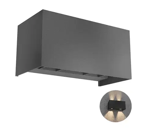 LED osvetlenie Redo 90303-LED Vonkajšie nástenné svietidlo VARY 4xLED/5W/230V 4000K IP54 antracit 90303