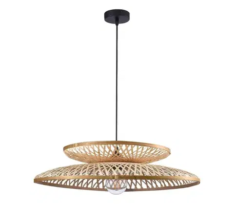 Svietidlá  Luster na lanku BALI 1xE27/20W/230V pr. 60 cm bambus 329103