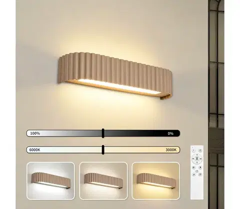 Svietidlá BRILAGI - stmievateľné nástenné LED svietidlo FALCON MODERN LED/14W/230V 40 cm béžová + diaľkový ovládač BRI964