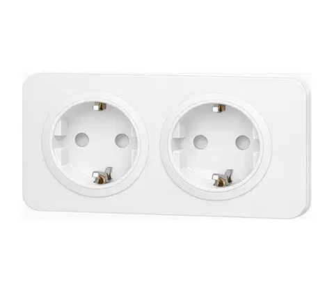 Predlžovacie káble  B.V.  - Domová zásuvka s rámikom 2Z SCHUKO 250V/16A biela AI2750+2xAI2747
