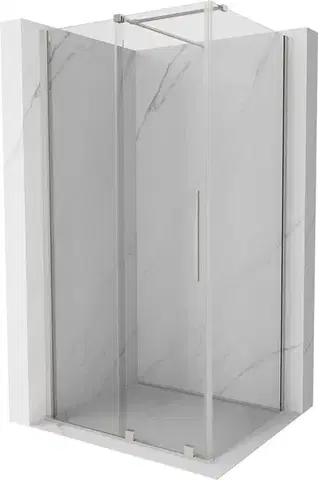 Sprchovacie kúty MEXEN/S - Velár sprchovací kút, posuvné dvere 130 x 90, transparent, nikel kefovaná 871-130-090-01-97