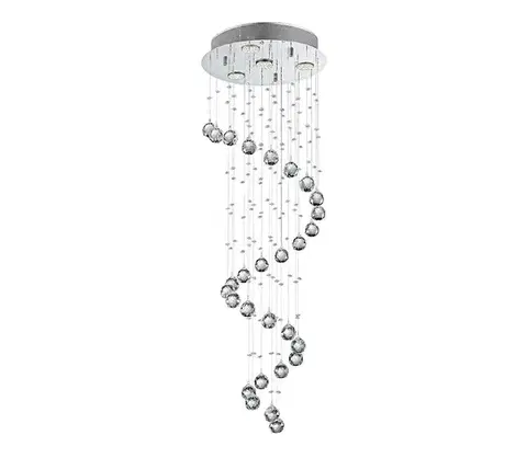 Svietidlá LUXERA  - Krištáľový prisadený luster COIL 4xGU10/50W/230V 