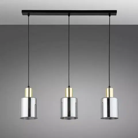 Moderné lampy do obývačky Luster Sierra Gold/Grafit 6662 LW3