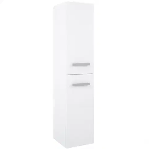 Vysoké kúpeľňové skrinky Vysoká skrinka do kúpeľne Perla 35 2D white