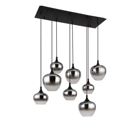 Svietidlá Globo 15548-8H - Luster na lanku MAXY 8xE27/40W/230V čierna 15548-8H