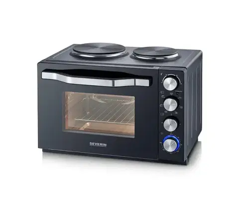 Predlžovacie káble Severin TO 2074 - horkovzdušná rúra s grilom a varnými platničkami, 2500 W/230 V, objem 30 l, čierna TO 2074