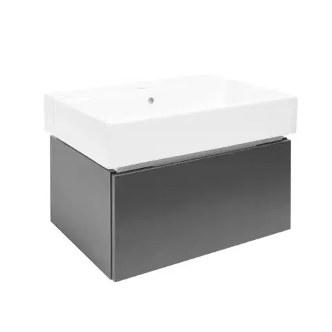 Kúpeľňový nábytok Kúpeľňová skrinka s umývadlom SAT Feel 60x30x46 cm antracit mat SATFEEL60ANTU2 SATFEEL60ANTU2