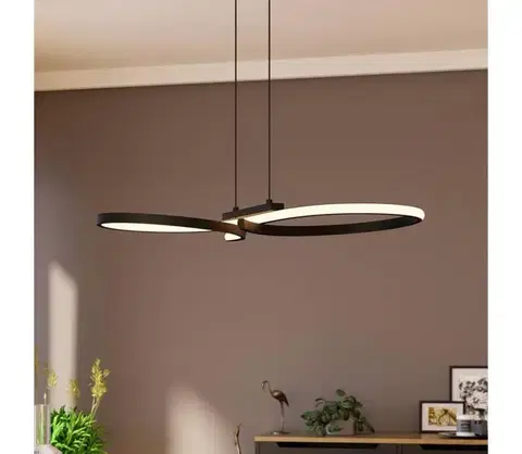 Svietidlá Eglo 901267 - LED Luster na lanku SERPINS LED/21W/230V 3000K čierna 901267