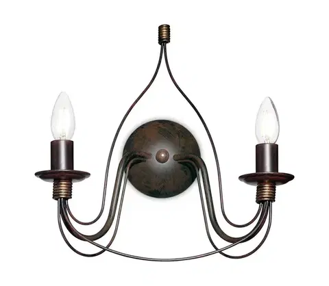 Svietidlá Ideal Lux - Nástenné svietidlo CORTE 2xE14/40W/230V meď 057200