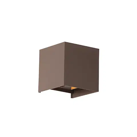 Vonkajšie nástenné svietidlá Vonkajšia nástenná lampa hrdzavohnedá vrátane LED 2-svetlo IP54 - Edwin