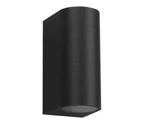 Svietidlá  Vonkajšie nástenné svietidlo OVALIS 2xGU10/35W/230V IP44 čierna EKO8319