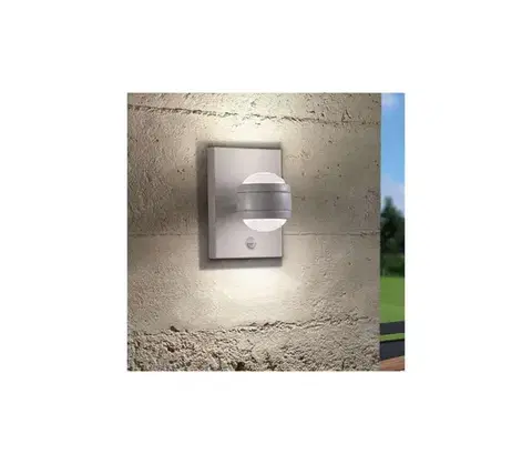 Záhradné lampy Eglo 96019 - LED vonkajšie nástenné svietidlo s čidlom SESIMBA 1 2xLED/3,7W IP44 96019