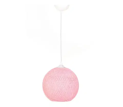 Svietidlá  Luster na lanku JUTE 1xE27/60W/230V ružová 390FLH1576