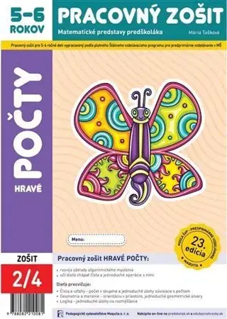 Príprava do školy, pracovné zošity Hravé počty - Pracovný zošit 5-6 rokov - Mária Tašková