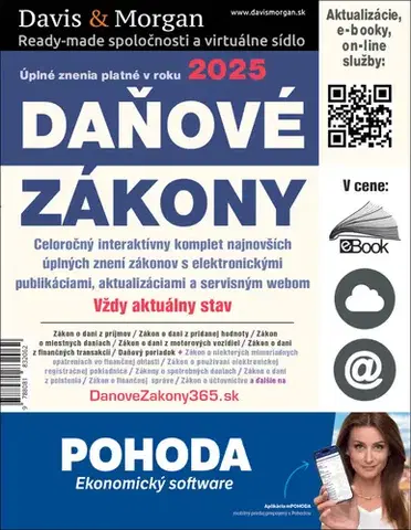 Dane, účtovníctvo Daňové zákony 2025 SK