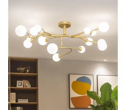 Svietidlá BRILAGI - LED Prisadený luster MISTEL 15xG9/3W/230V zlatá/biela 3009-15GW