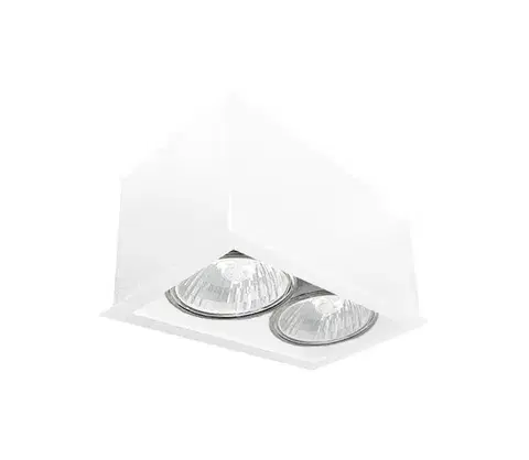 Svietidlá - Brosline 1081 - Bodové svietidlo CAGE 2xGU10/10W/230V biela 1081