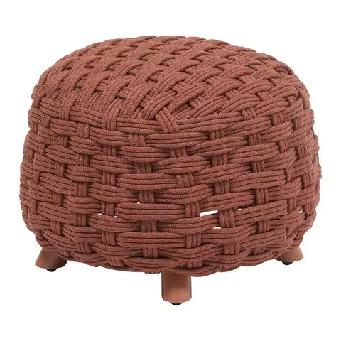 Ostatný nábytok z kovu a hliníka Luxusný hliníkový taburet CALIOPE ø 49 cm (terracotta)