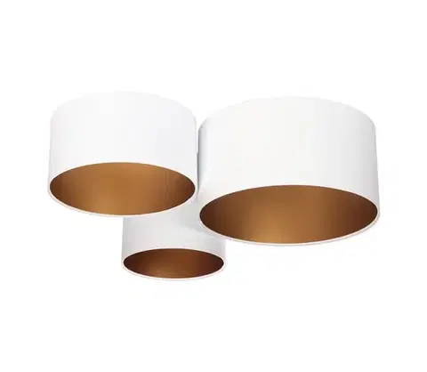 Svietidlá  Stropné svietidlo SPACE 3xE27/60W/230V biela/zlatá 080-062