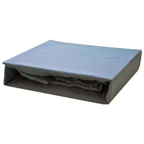 Bytový textil Plachta na posteľ Jersey 180x200 sivá 051