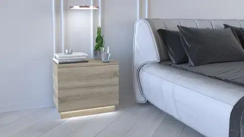 Nočné stolíky SELION S2 nočný stolík, dub sonoma