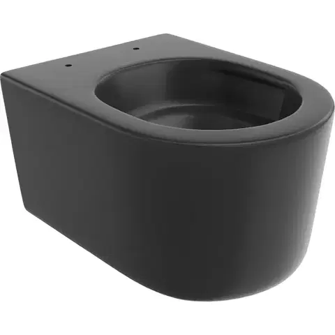Záchody MEXEN - Sofia Závesná WC misa Rimless Tornado, čierna mat 3354XX85T