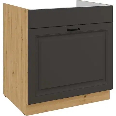 Kuchynské skrinky stojace Kuchynská skrinka Stilo grafit mat/artisan 80ZL 1S BB