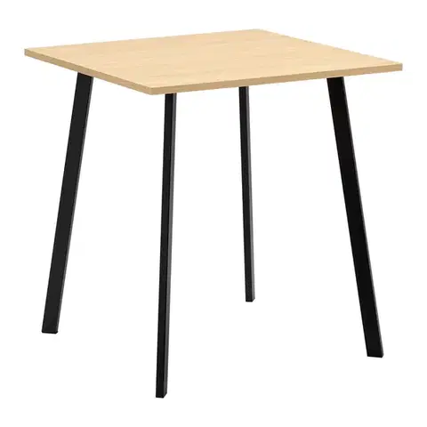 Jedálenské stoly Jedálenský stôl 80x80 BERGEN dub