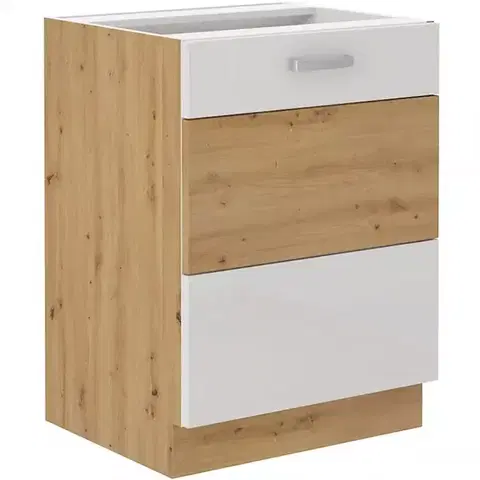Kuchynské skrinky stojace Skrinka do kuchyne ARTISAN biela lesklá 60D 1F BB