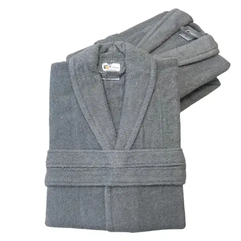 Pánske župany Froté deluxe unisex župan Sivý TiaHome - L
