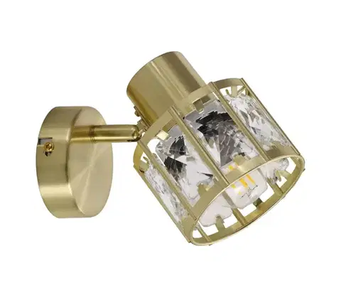 Svietidlá  Nástenná lampa ZAHARA 1xE27/10W/230V zlatá 336958
