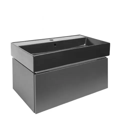 Kúpeľňový nábytok Kúpeľňová skrinka s umývadlom SAT Feel 80x30x46 cm antracit mat SATFEEL80ANTU3 SATFEEL80ANTU3