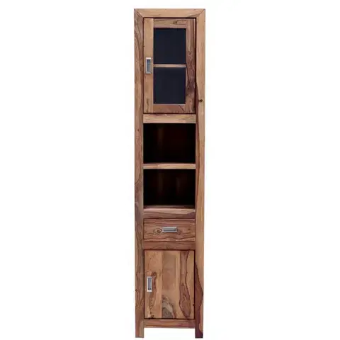 Kúpeľňový nábytok Skrinka do kúpeľne Nela 40x190x35 indický masív palisander