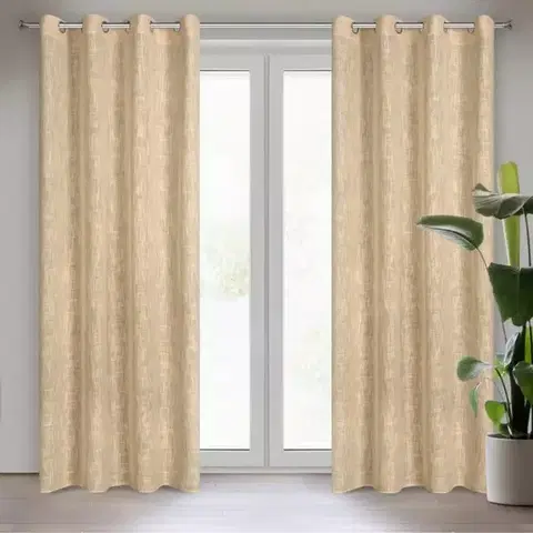 Závesy do spálne Záves LIREN 140X250 na priechodkách 402430