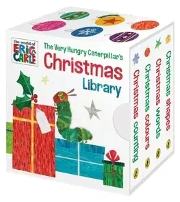 Leporelá, krabičky, puzzle knihy The Very Hungry Caterpillars Christmas Library - Eric Carle