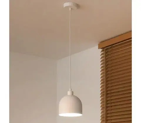 Svietidlá  - Závesný luster na kábli IRONLINE 1xE27/15W/230V pr. 17 cm biely 70538