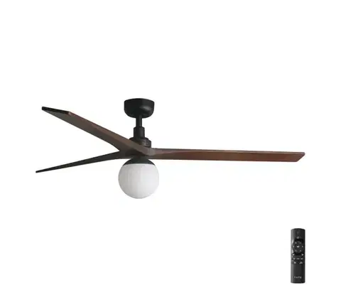 Ventilátory FARO Barcelona FARO 34276-11L - Stropný látor KLIM L 1xE27/15W/230V orech/čierna + DO 342761B