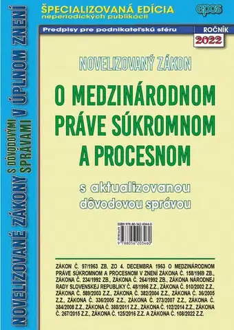 Zákony, zbierky zákonov Novelizovaný zákon o medzinárodnom práve súkromnom a procesnom