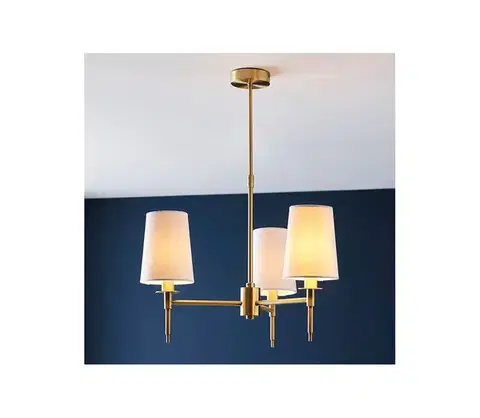 Svietidlá Endon 99456 - Luster na tyči 3xE14/6W/230V zlatý/biely 99456