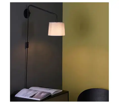 Svietidlá Endon 79500 - Nástenné svietidlo CARLSON 1xE14/40W/230V sivá/čierna 79500