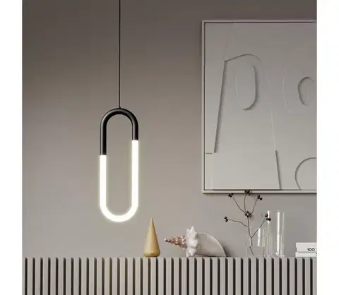 Svietidlá Redo 01-3184 - LED Luster na lanku LATIUM LED/9W/230V čierna 01-3184