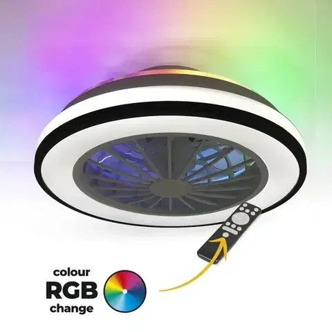 Stropné svietidlá Ventilátor ISAFI MINI CCT+RGB 66848