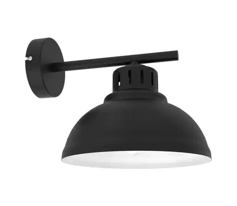 Svietidlá  Nástenná lampa SVEN 1xE27/15W/230V čierna 9042