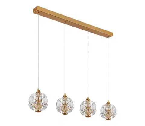 Svietidlá Globo 16047-4H - LED luster na lanku VIRINA LED/32W/230V 3000K zlatý 16047-4H