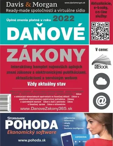 Dane, účtovníctvo Daňové zákony 2022