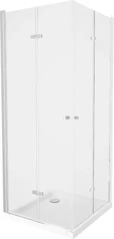Vane MEXEN/S - Roma Duo sprchovací kút 80x80, transparent, chróm + vanička so sifónom 854-080-080-01-02-4010