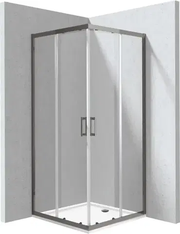 Sprchovacie kúty DEANTE - Funkia Evo štvorcový sprchovací kút s vaničkou, štvorcový, 80x80 cm KYCPD088P